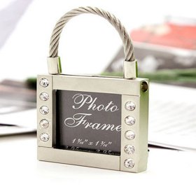 Square Lock Keyring/Mini Photo Frame Wedding Favor