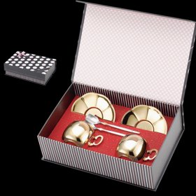 Gold Lover's Coffee Set Wedding Favor