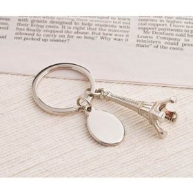 "Destination Wedding" Eiffel Tower Keyring w/Gift Bag