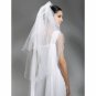 2 Layer Fingertip with Beading Wedding Veil WAV0007