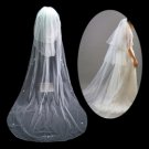 3 Layers Cathedral Length Pearl Edge Wedding Veil TS043