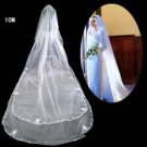 1 Layer Elbow Length Embroidery Wedding Veil TS070