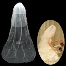 3 Layers Cathedral Length Pearl Edge Wedding Veil TS045
