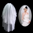 3 Layers Elbow Length White Wedding Veil TS072