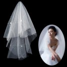 1 Layer Fingertip Length Wedding Bridal Veil TS067