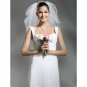 3 Layer Elbow with Beading Wedding Bridal Veil WAV0001