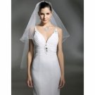 1 Layer Waltz with Beading Wedding Bridal Veil WAV0011