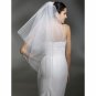 1 Layer Waltz with Beading Wedding Bridal Veil WAV0011