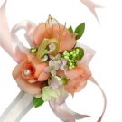 Elegant Orange Silk Rose Wedding Wrist Corsage SIM127