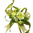 Beautiful Green Silk Rose Wrist Corsage SIM101