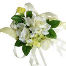 Elegant Ivory Rose Wedding Wrist Corsage SIM104