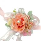 Champagne Rose Wedding Wrist Corsage SIM119