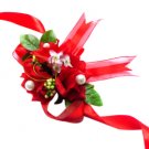 Elegant Red Silk Rose Wedding Wrist Corsage SIM095