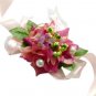 Fuchsia Silk Rose Wedding Bridal Wrist Corsage SIM093