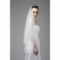 1 Layer Waltz Beading Wedding Bridal Veil WAV0011 Ivory