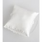 Victorian Lace & Rhinestone White Satin Ring Pillow