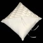 Elegance White Satin Wedding Ring Bearer Pillow