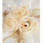 White Mini Heart White Satin Wedding Ring Pillow