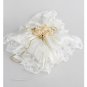 White Mini Heart White Satin Wedding Ring Pillow