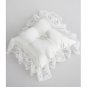 White Mini Heart White Satin Wedding Ring Pillow
