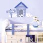 Baby Boy Cartoon Puppy & House Wall Decal Sticker