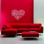 Happy & Love Heart Shaped Vinyl Wall Decal Sticker