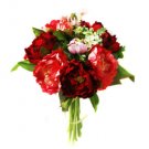 Orange & Red Peony Wedding Bridal Bouquet 