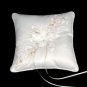 Fairy Tale Dreams White Satin Wedding Ring Pillow
