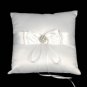 Elegant Celebrity White Satin Wedding Ring Pillow