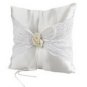 Lovely Wedding Ring Pillow with a Flower Accent