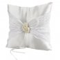 Lovely Wedding Ring Pillow with a Flower Accent