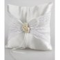 Lovely Wedding Ring Pillow with a Flower Accent