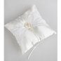 Lovely Wedding Ring Pillow with a Flower Accent