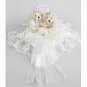 Adorable Teddy Bear & Flower Wedding Ring Pillow