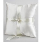 Lovely Wedding Ring Pillow with Pearl Accents