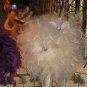 Whimsical Ivory Feather Wedding Bridal Bouquet & FREE Groom Boutonniere