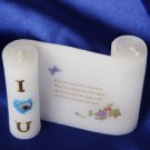 "I Love U" Double Wicks Candle Favor