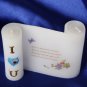"I Love U" Double Wicks Candle Favor