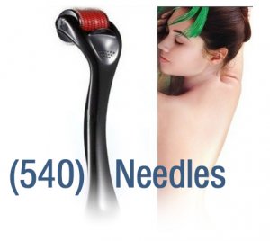 540 Titanium Micro Needle Derma Roller Kit (0.5 &2.0mm) Anti-aging,Scars,Acne