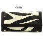 Zebra Print Women's Wallet, Coffee (120AW89)