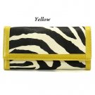Zebra Print Women's Wallet, Yellow (120AW89)