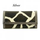 Giraffe Print Women's Wallet, Silver (122AW89)
