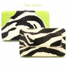 Zebra Print Women's Frame Wallet, Green (120AW135)