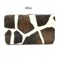 Giraffe Print Women's Frame Wallet, Silver (122AW111)
