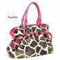 Giraffe Print Women's Handbag Purse, Fuschia (122-8073)