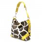 Giraffe Print Women's Carly Handbag Purse, Yellow (122-5029)