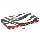 Zebra Print Women's Frame Wallet, Red (120AW111)
