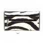 Zebra Print Women's Tri Fold Checkbook Wallet, Silver (120AW107)