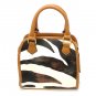 Zebra Print Women's Handbag Purse, Tan (DN789)