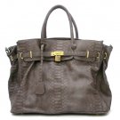 Urban Expressions Padlock Tote Handbag Purse, Eggplant (X5108)